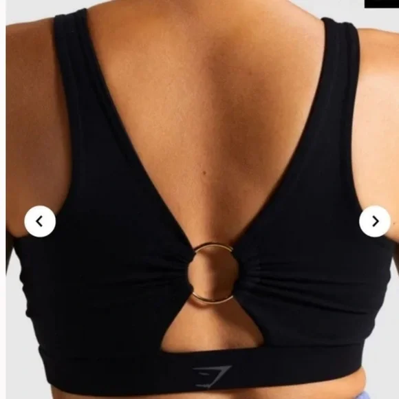 (XS) Whitney Simmons x Gymshark Sports Bra Black Extra Small - Picture 3 of 13